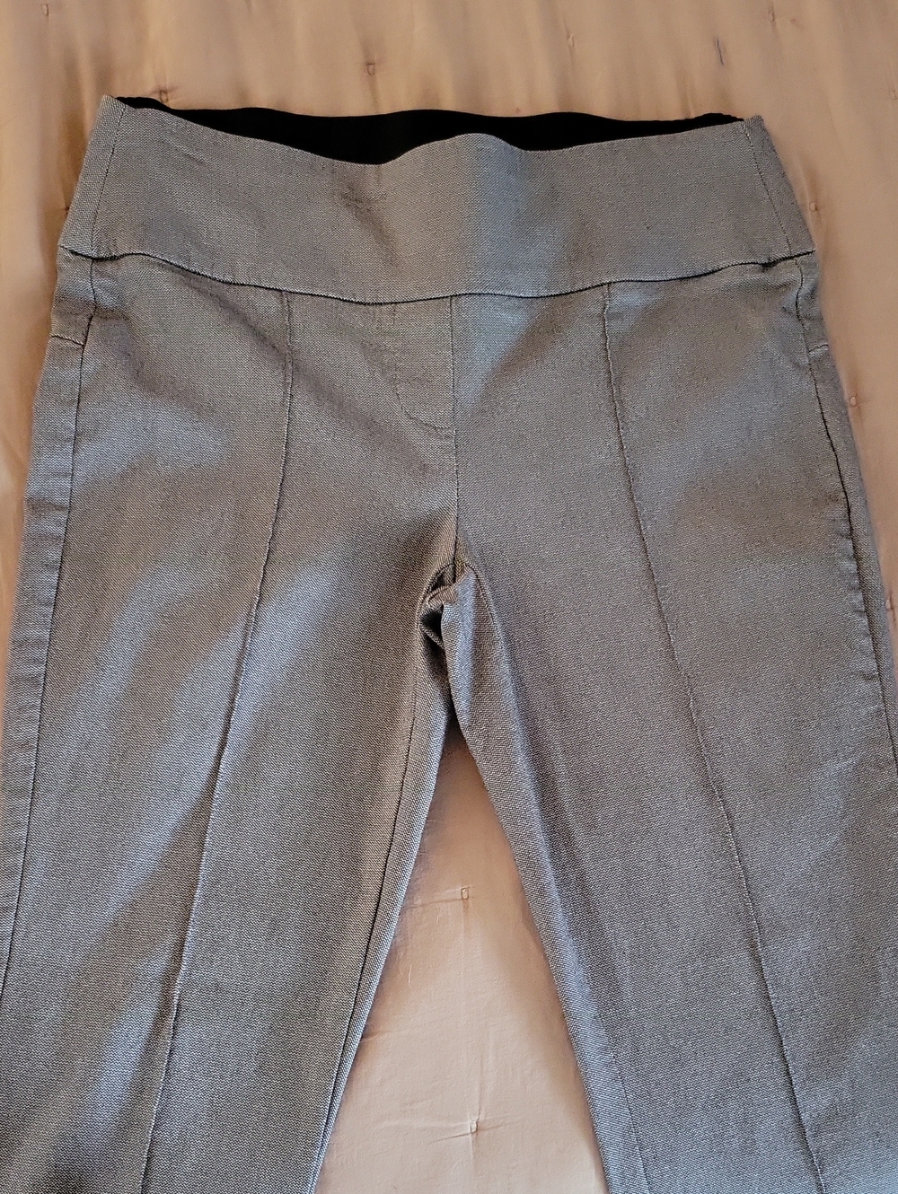 NINE WEST Gray Ponte Stretch Knit Pull-On Pants